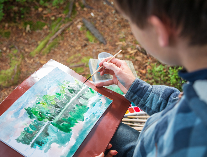boy painting